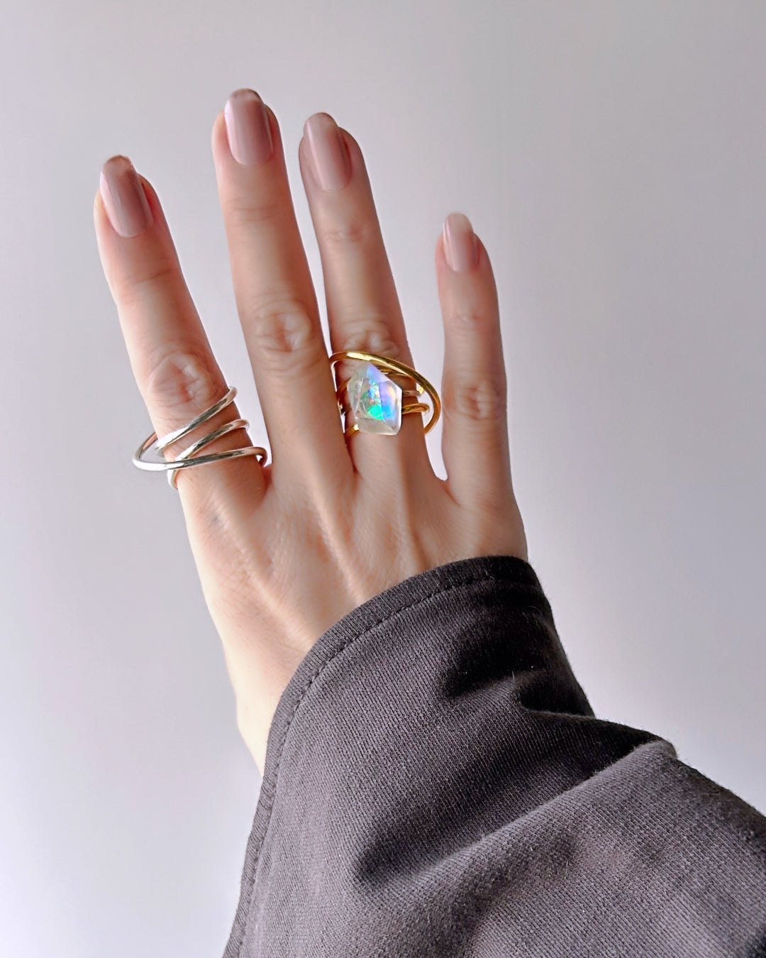 Orbit Triple Line Ring / Interchangeable / 着せ替え / GOLD / silver925 / L