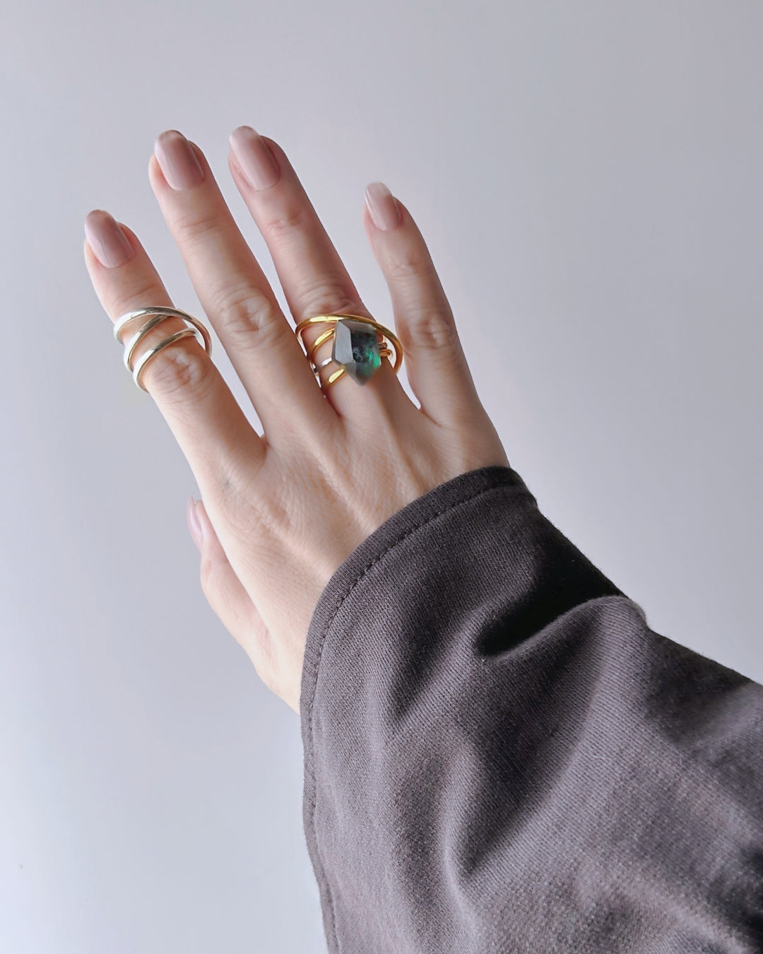 Frames Ring / Fragment / Alice in Wonderland_frost Blue-Gray 7-c / silver925 / type-C