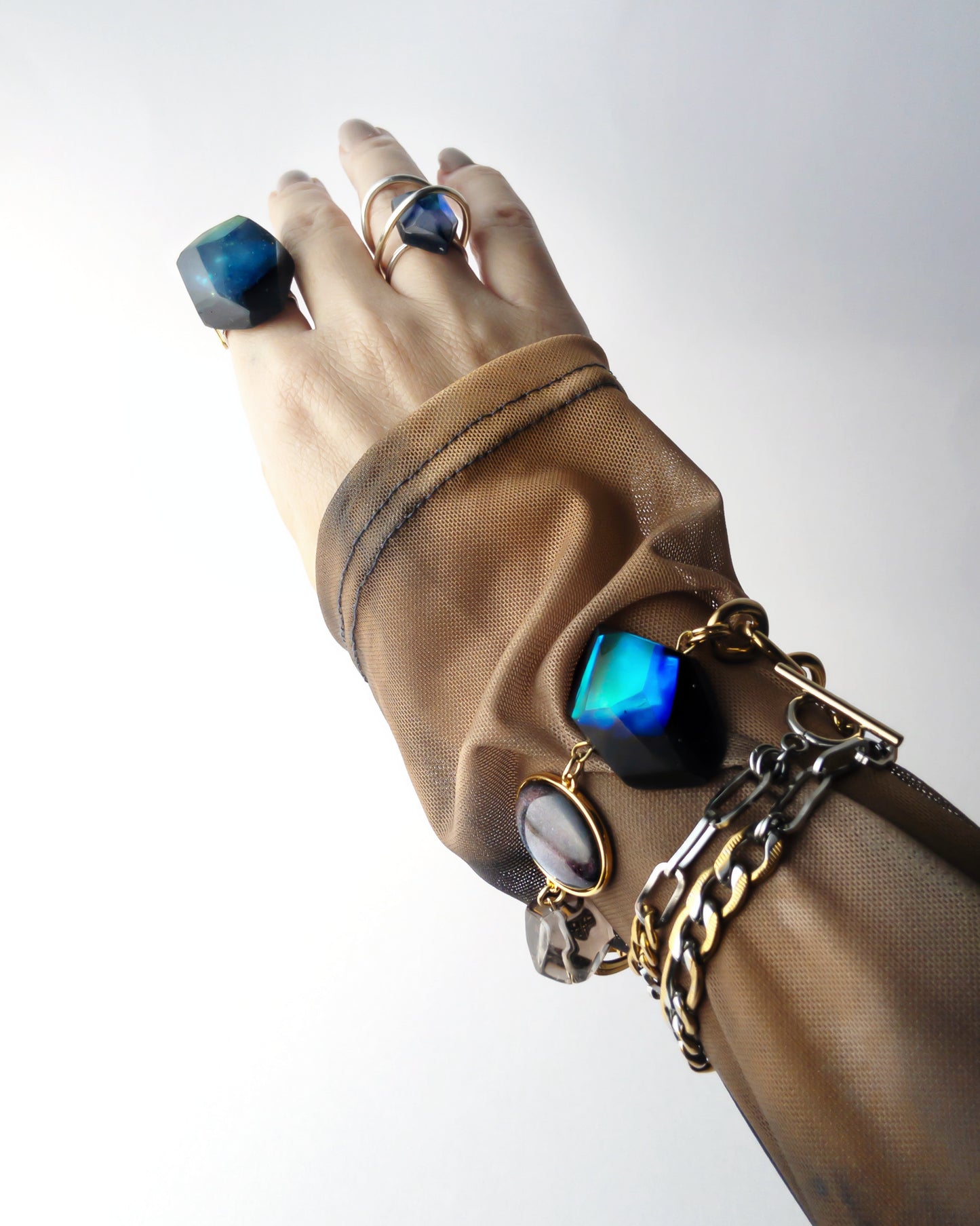 Frames Volume Ring / Fragment / Night On The Galactic Railroad Deep Blue⇄Deep Purple 5-a / silver925