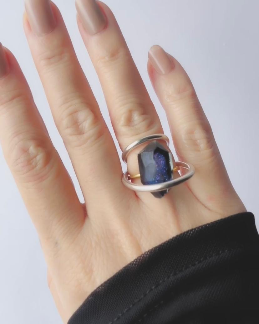 Frames Ring / Fragment / Night On The Galactic Railroad Midnight Blue 5-a / silver925 / type-A