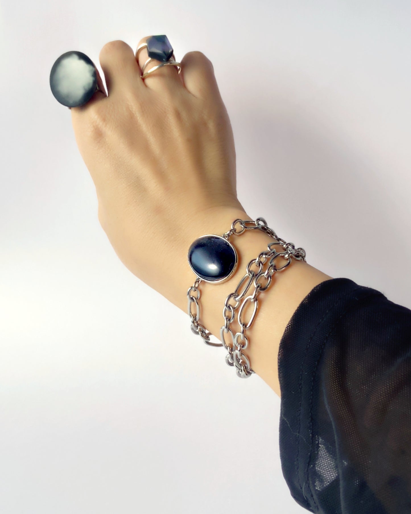 Galaxy Volume Ring / Moon / Full Moon 満月 Silver / silver925