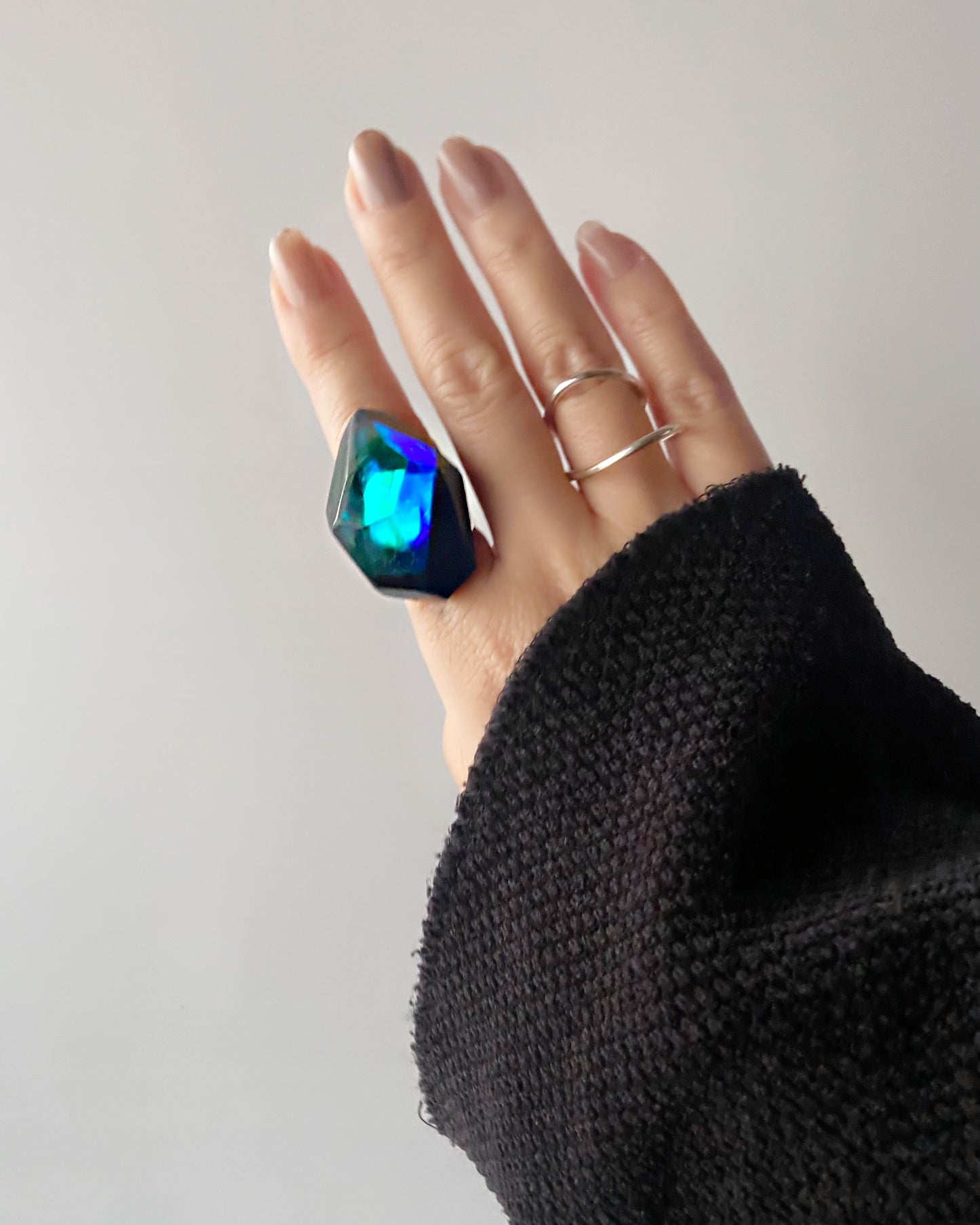 Frames Volume Ring / Fragment / Floating Prism 1-a / silver925