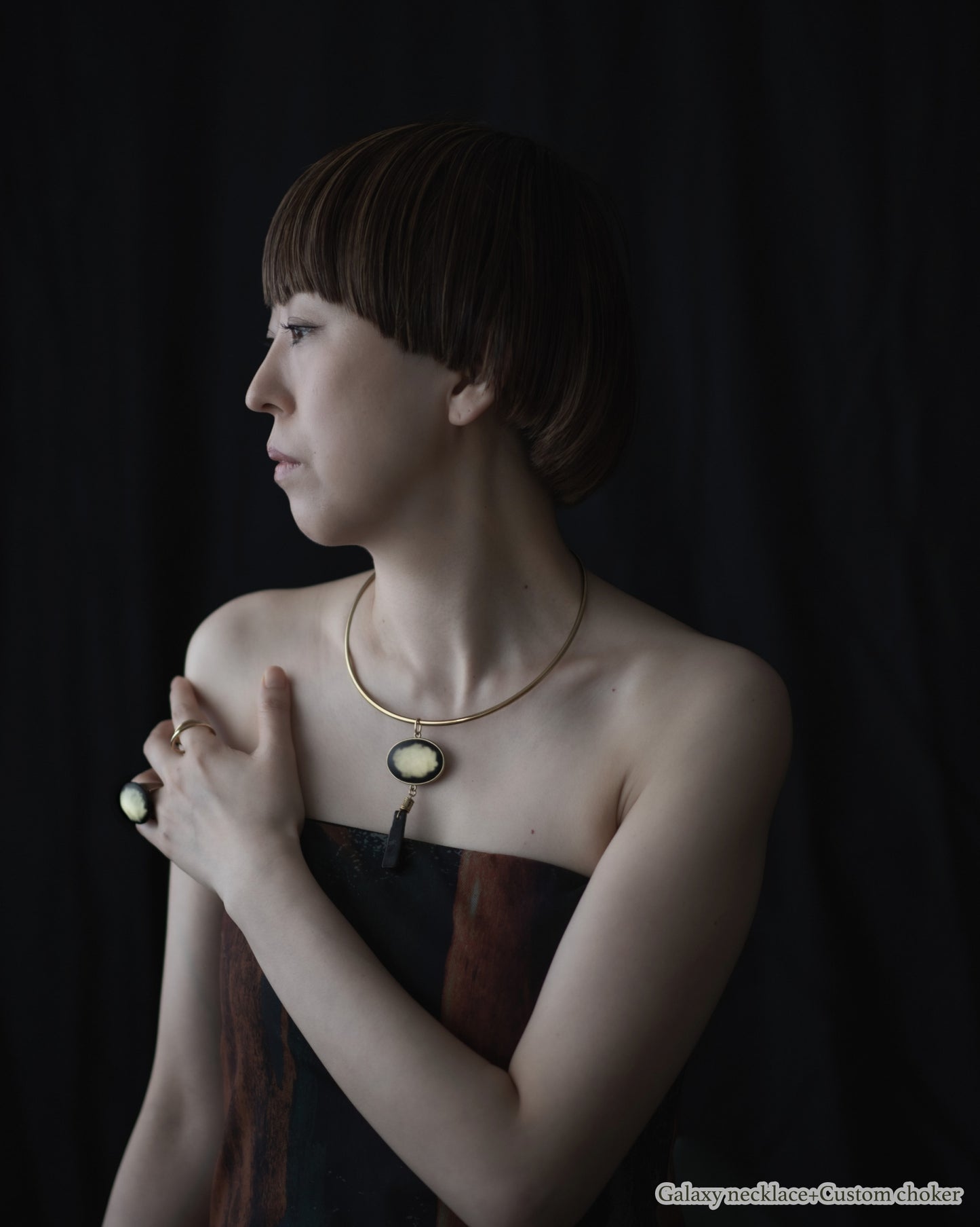 Galaxy Necklace / Full Moon / Interchangeable 満月 GOLD L