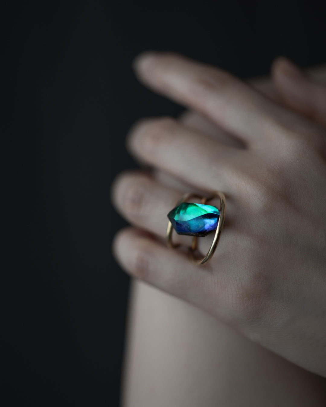 Orbit double line ring, ear cuff / Interchangeable /GOLD/silver925