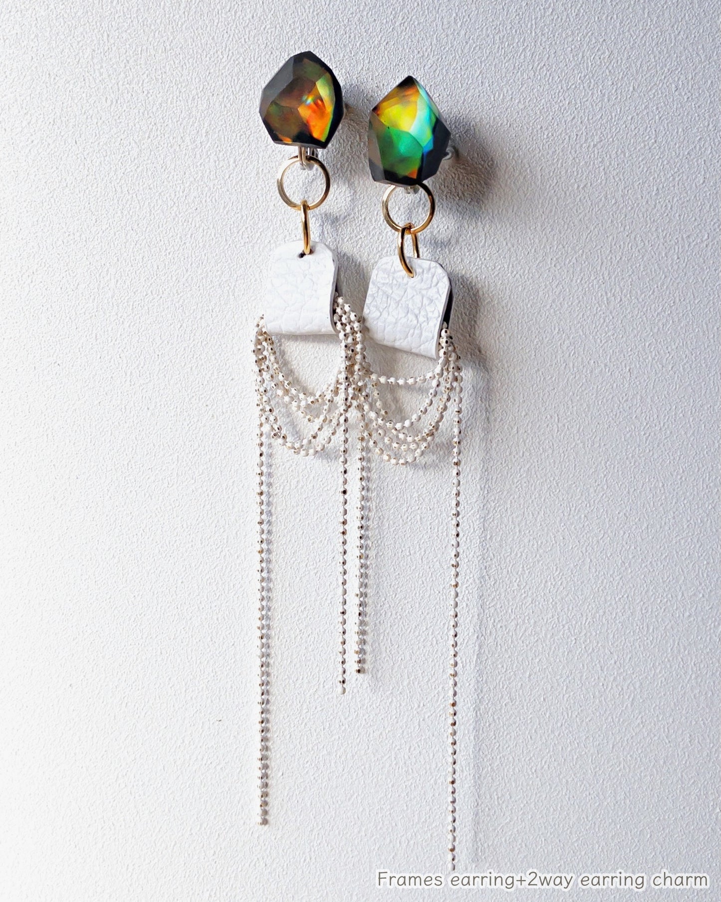 Frames Earrings /Fragment / Interchangeable / Floating Prism 1-c