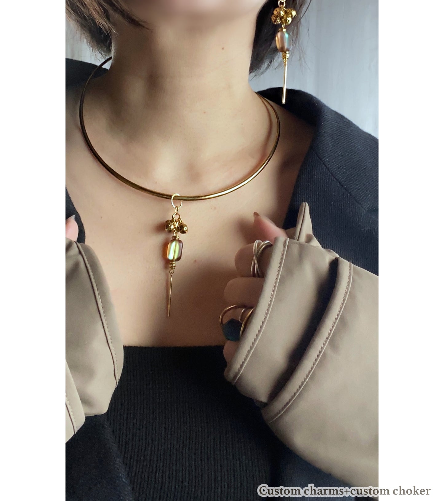 Custom Choker 着せ替えチョーカー / Interchangeable / Stainless, 24k Gold Plated