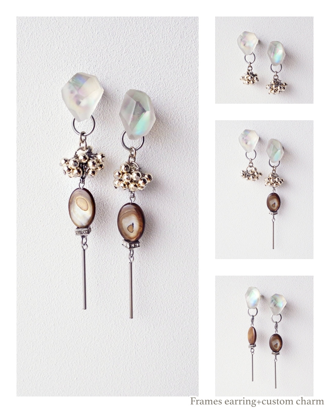 Frames Earrings / Fragment / Interchangeable / Alice in Wonderland Frost Clear 7-b