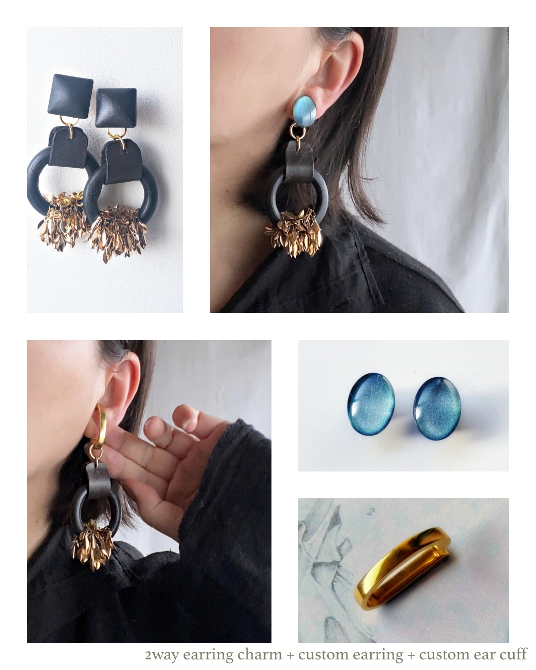 Galaxy 2way Earrings / Floating /Square