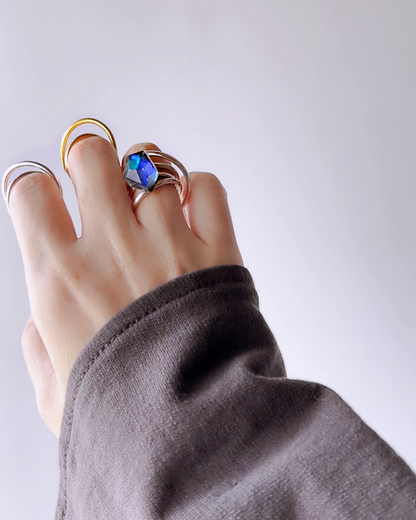 Frames Ring / Fragment / Floating Prism 1-a / silver925 / type-C