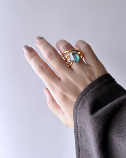 Frames Ring / Fragment / Alice in Wonderland_frost Blue-Gray 7-c / silver925 / type-C