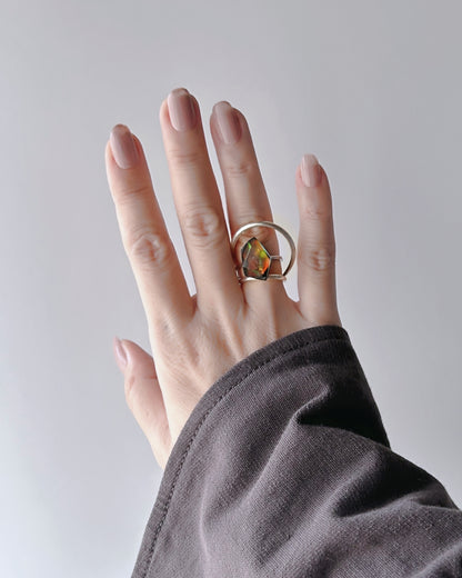 Frames Ring / Fragment / Floating Prism 1-c / silver925 / type-C