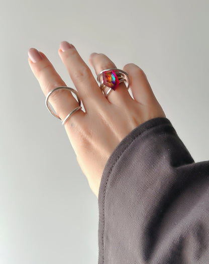 Frames Ring / Fragment / Alice in Wonderland Red 7-a / silver925 / type-C