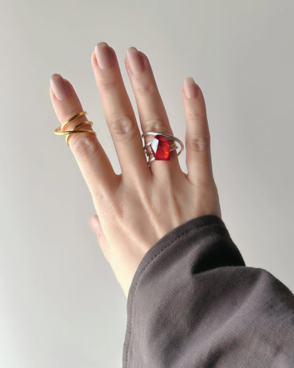 Frames Ring / Fragment / Alice in Wonderland Red 7-a / silver925 / type-C