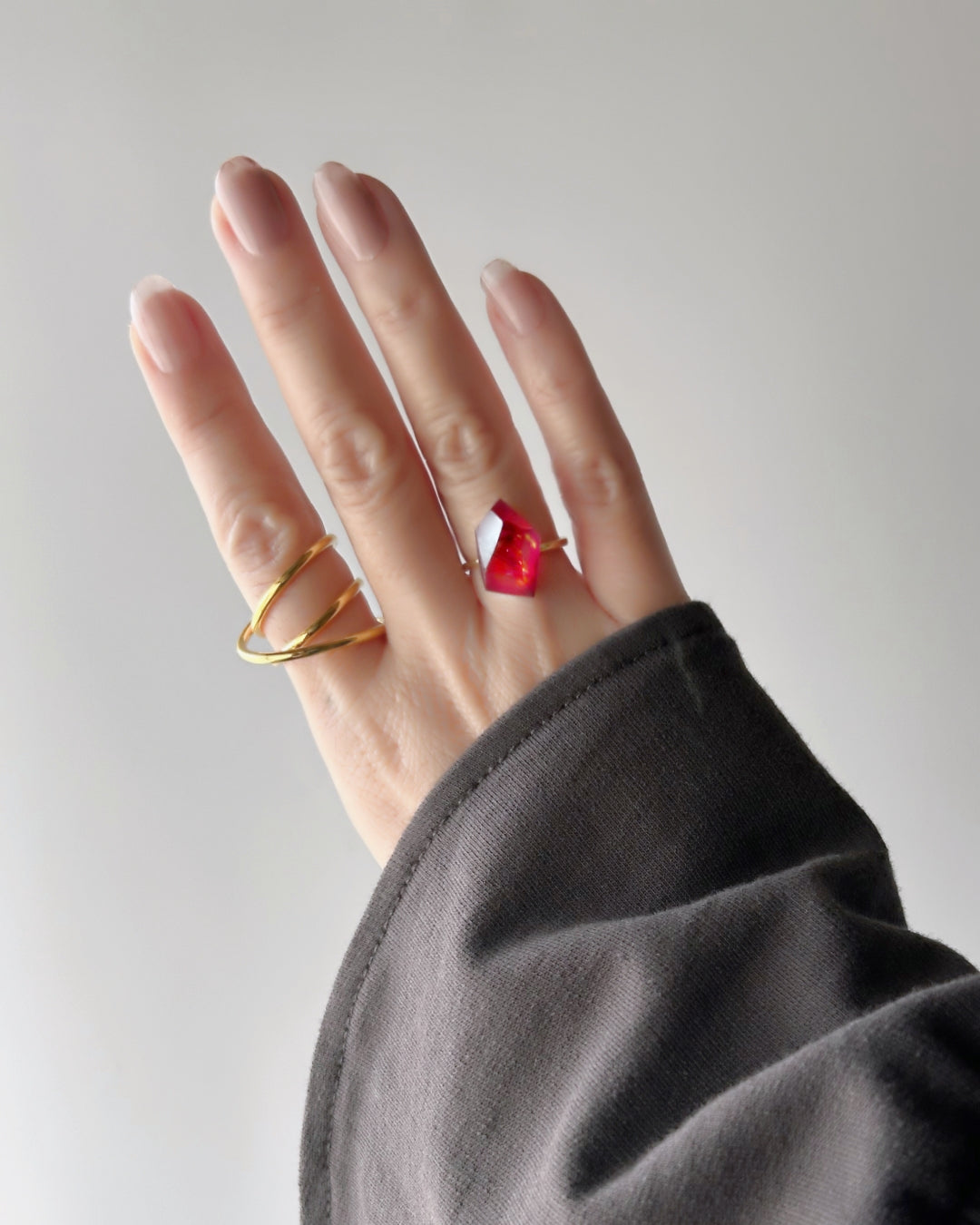 Frames Ring / Fragment / Alice in Wonderland Red 7-a / silver925 / type-C