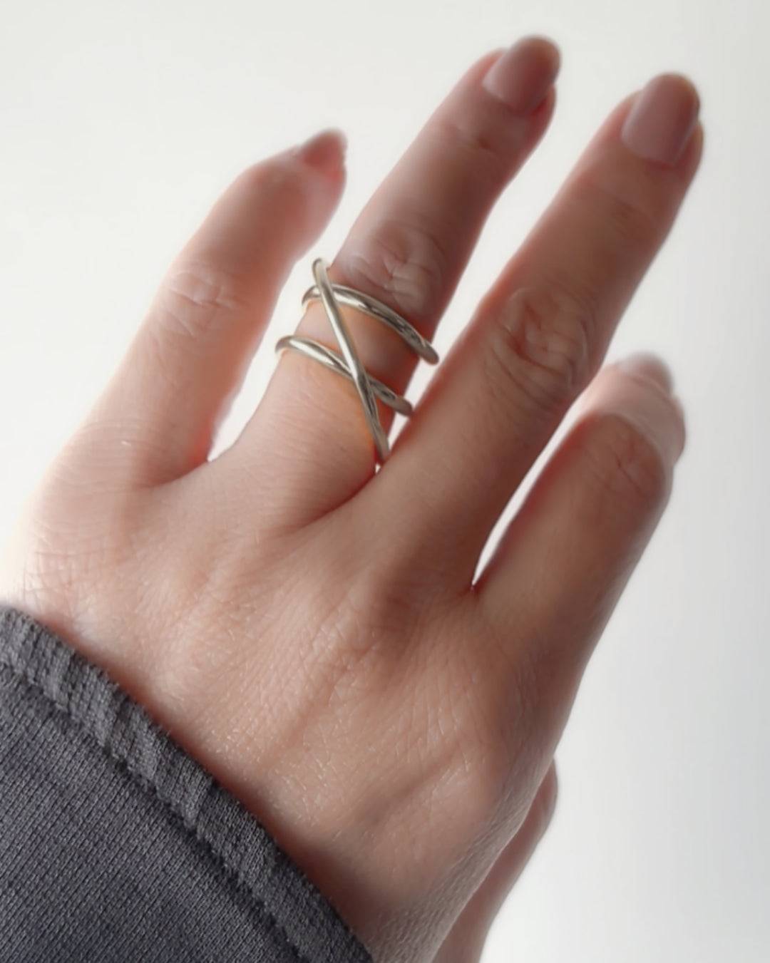 Orbit Triple Line Ring / Interchangeable / silver925 / M