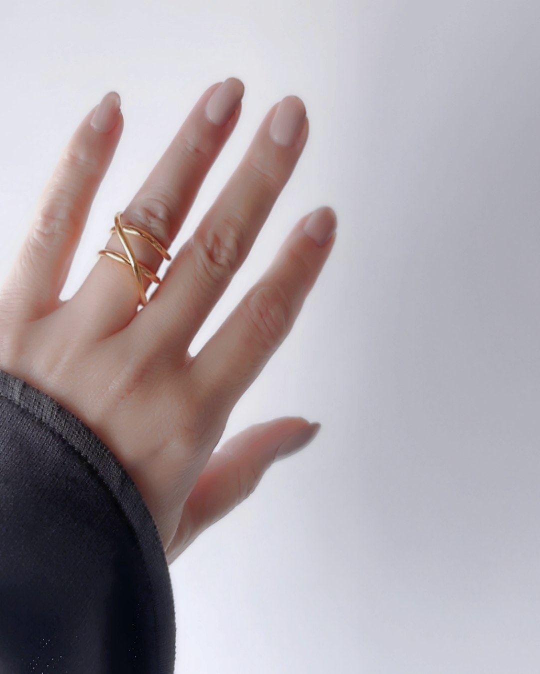 Orbit Triple Line Ring / Interchangeable / GOLD / silver925 / S