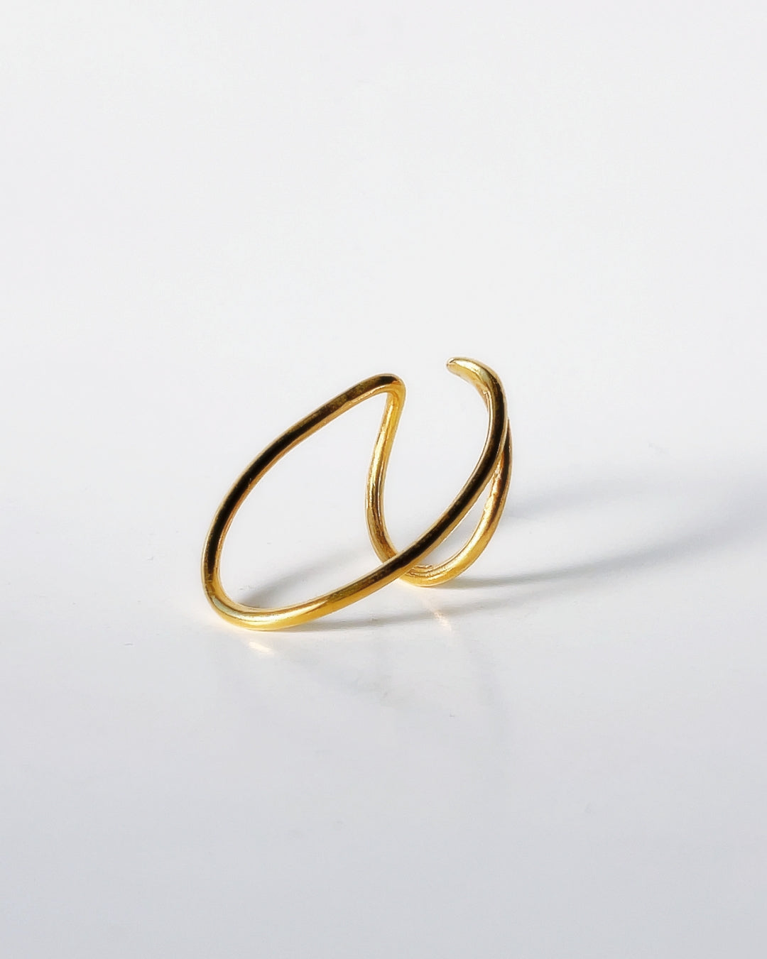 Orbit double line ring, ear cuff / Interchangeable /GOLD/silver925