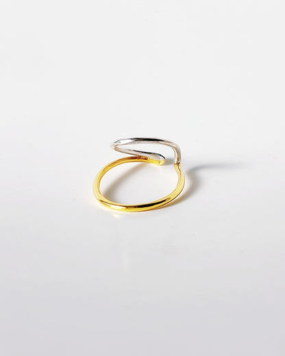 Orbit double line ring, ear cuff /Interchangeable /MIX/silver925