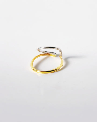 Orbit double line ring, ear cuff /Interchangeable /MIX/silver925