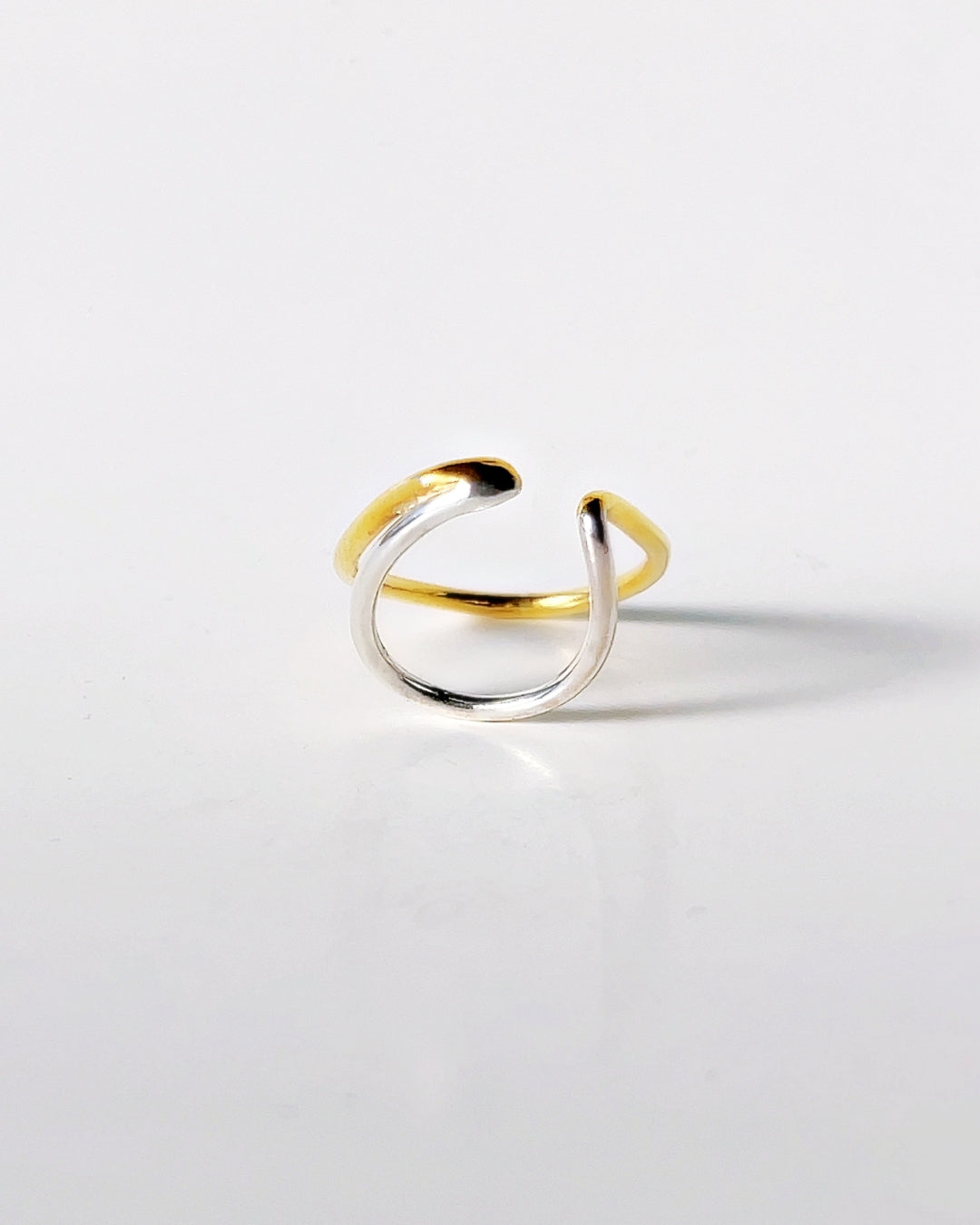 Orbit double line ring, ear cuff /Interchangeable /MIX/silver925