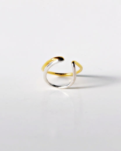 Orbit double line ring, ear cuff /Interchangeable /MIX/silver925