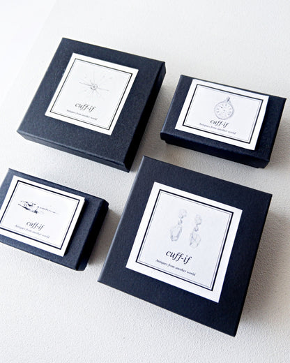 Frames Earrings / Fragment / Interchangeable / Hydrangea Dreamscape-Faded Mirage Frost