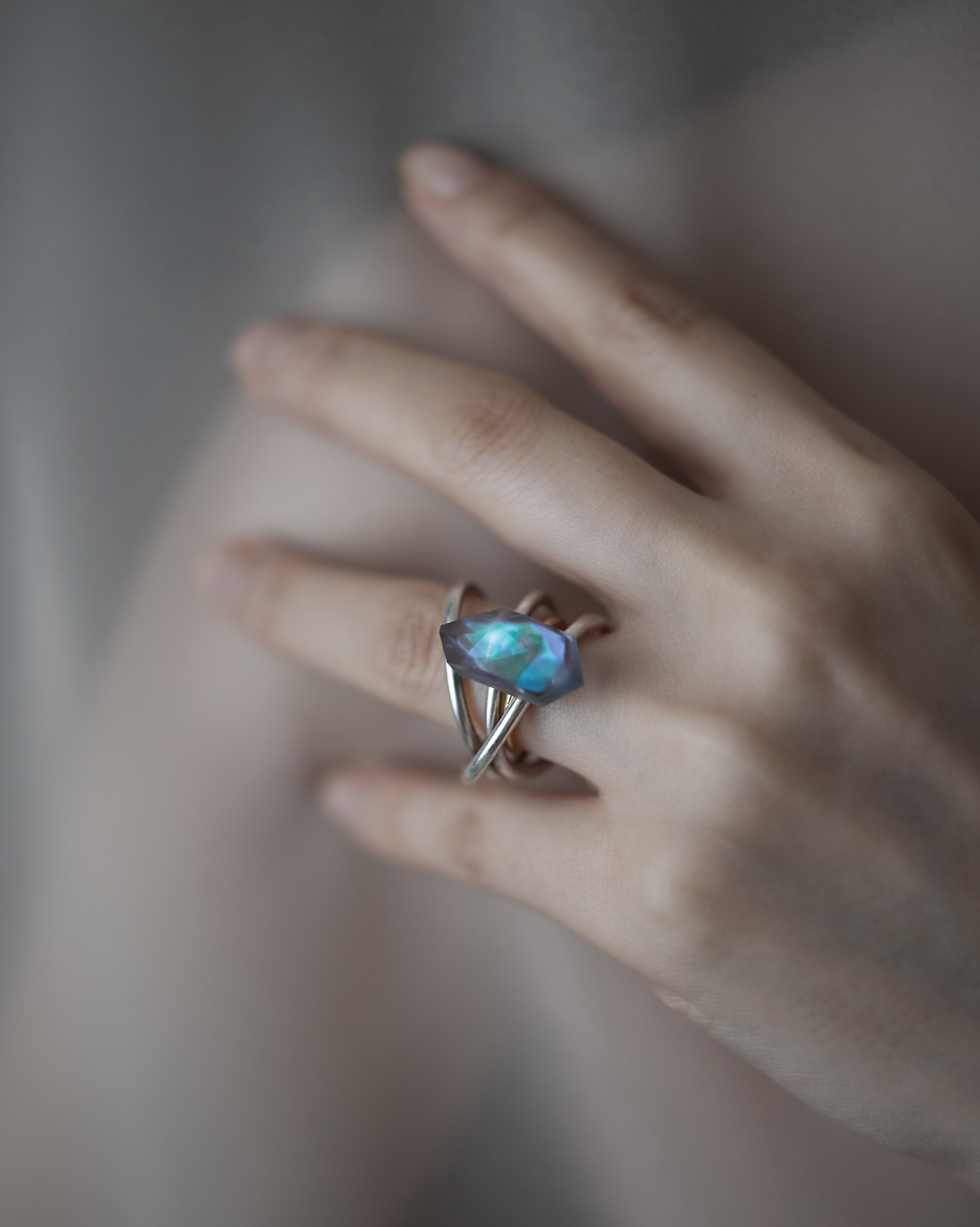 Orbit Triple Line Ring / Interchangeable / silver925 / M