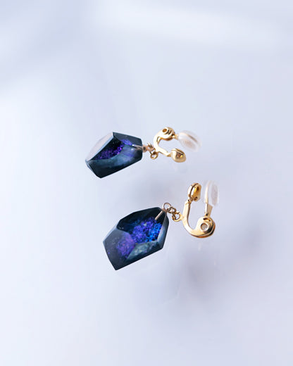 Frames Dangle Earrings / Fragment / Night On The Galactic Railroad Blue 5-a