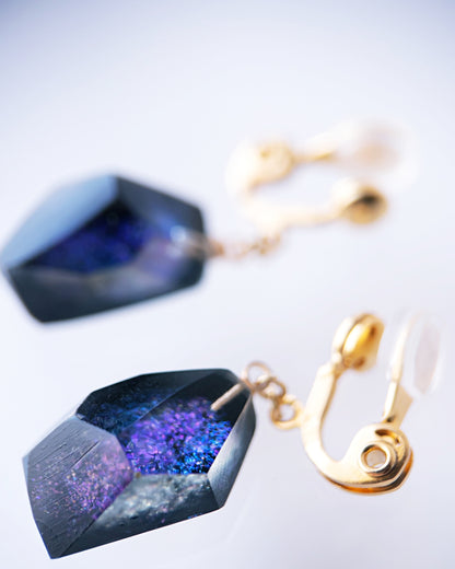 Frames Dangle Earrings / Fragment / Night On The Galactic Railroad Blue 5-a