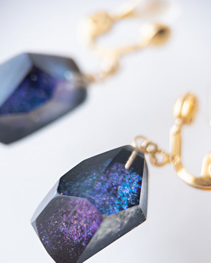 Frames Dangle Earrings / Fragment / Night On The Galactic Railroad Blue 5-a