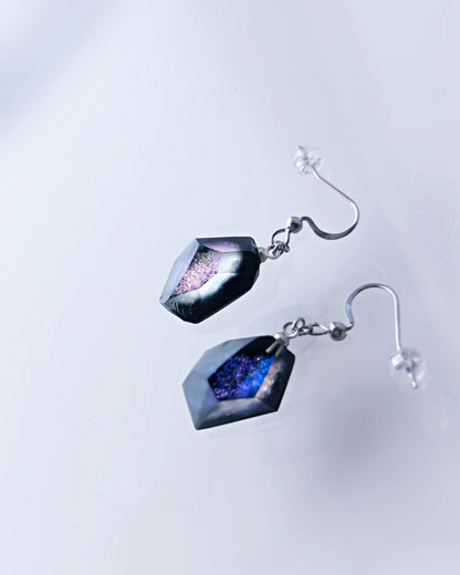 Frames Dangle Earrings / Fragment / Night On The Galactic Railroad Blue 5-a