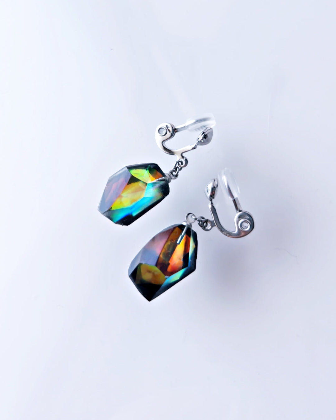 Frames Dangle Earrings/ Fragment / Floating Prism 1-c