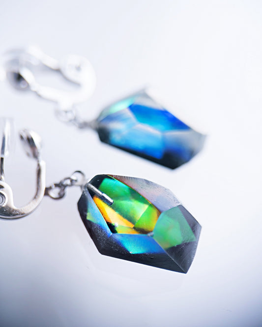 Frames Dangle Earrings/ Fragment / Floating Prism 1-c