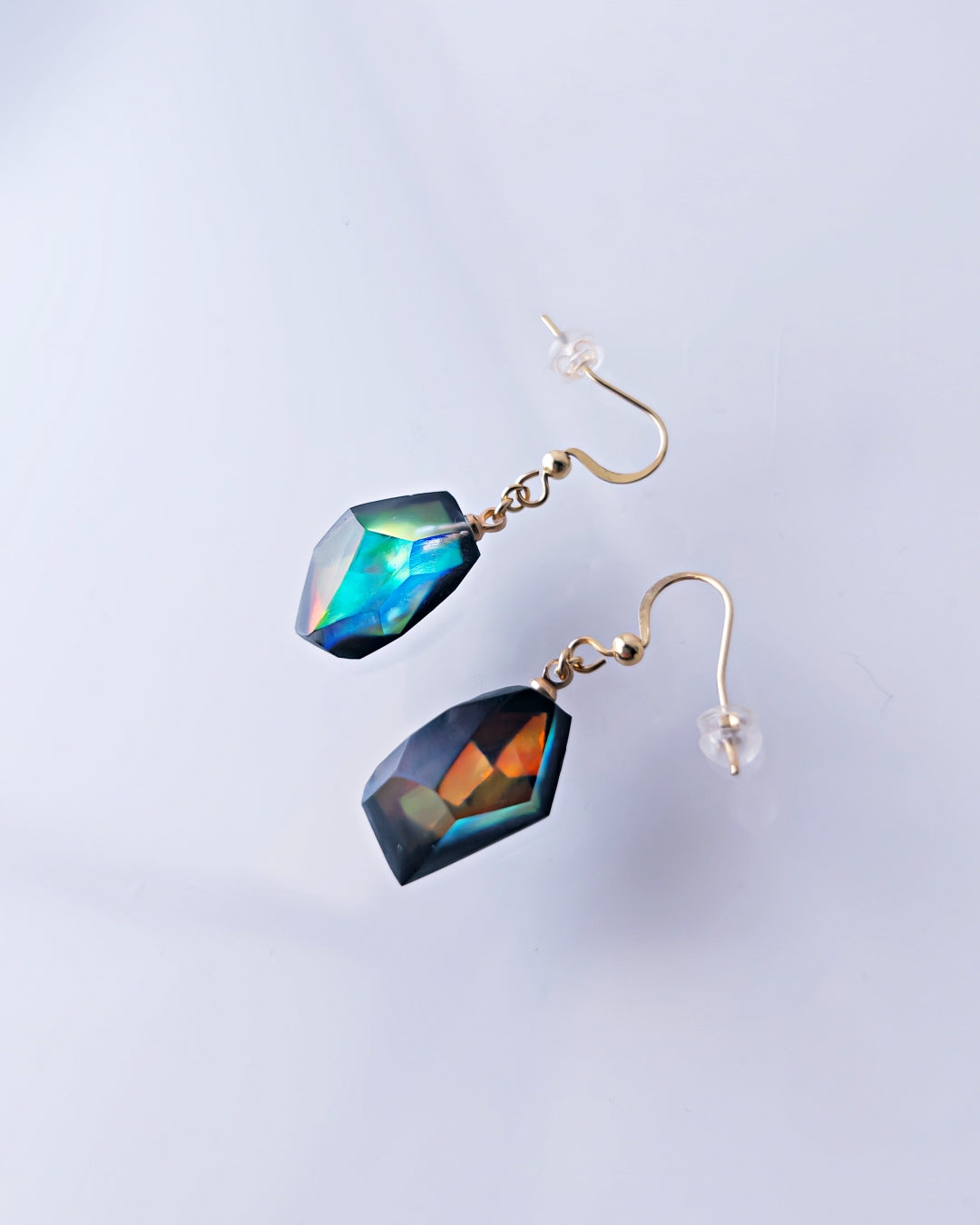 Frames Dangle Earrings/ Fragment / Floating Prism 1-c