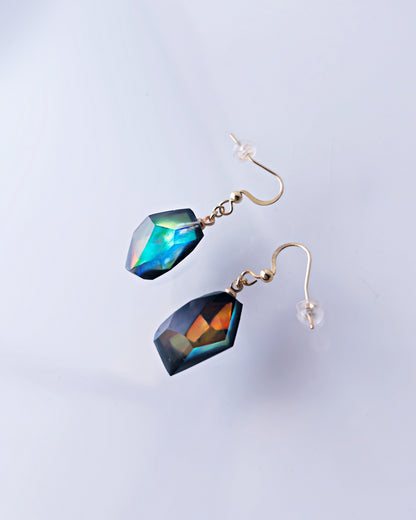 Frames Dangle Earrings/ Fragment / Floating Prism 1-c