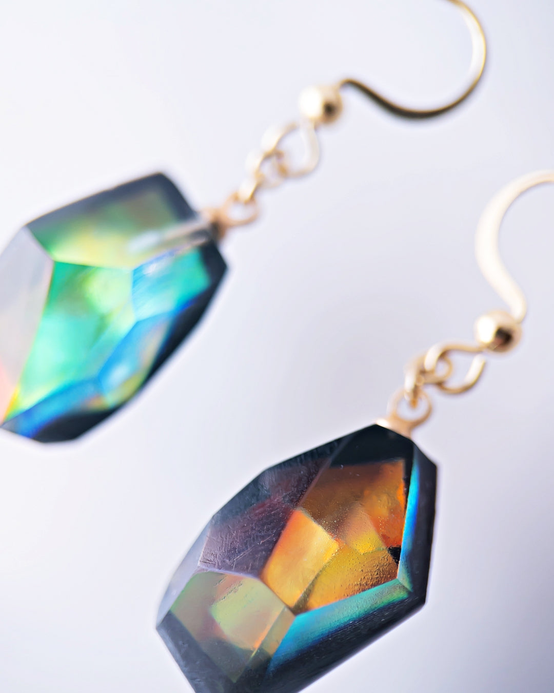 Frames Dangle Earrings/ Fragment / Floating Prism 1-c