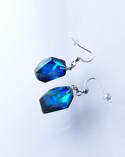 Frames Dangle Earrings/ Fragment / Floating Prism 1-a