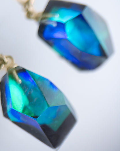 Frames Dangle Earrings/ Fragment / Floating Prism 1-a
