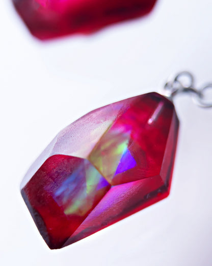 Frames Dangle Earrings / Fragment / Alice in Wonderland_Red 7-a