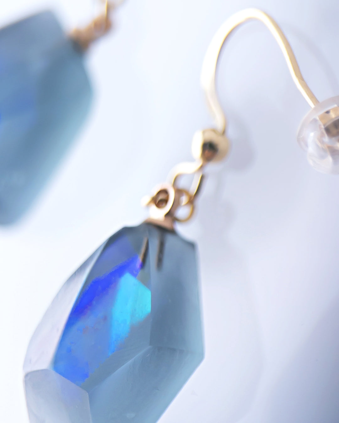 Frames Dangle Earrings / Fragment /Alice in Wonderland_Frost Blue-Gray 7-c