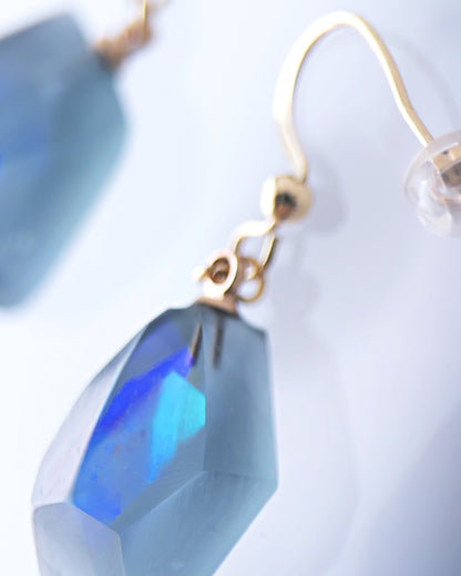 Frames Dangle Earrings / Fragment /Alice in Wonderland_Frost Blue-Gray 7-c