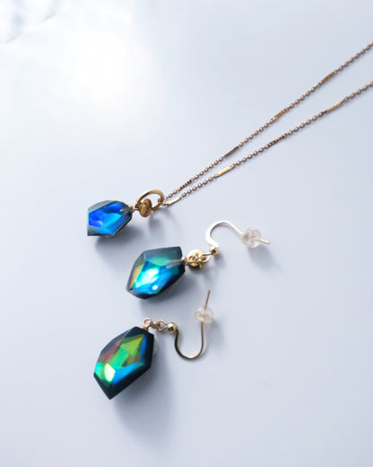 Frames Dangle Earrings/ Fragment / Floating Prism 1-c