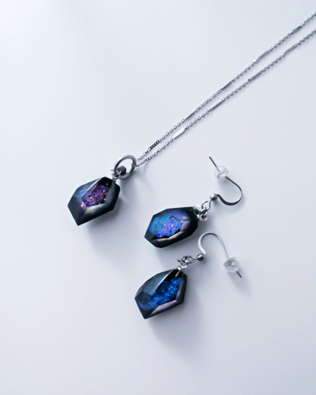 Frames Dangle Earrings / Fragment / Night On The Galactic Railroad Blue 5-a