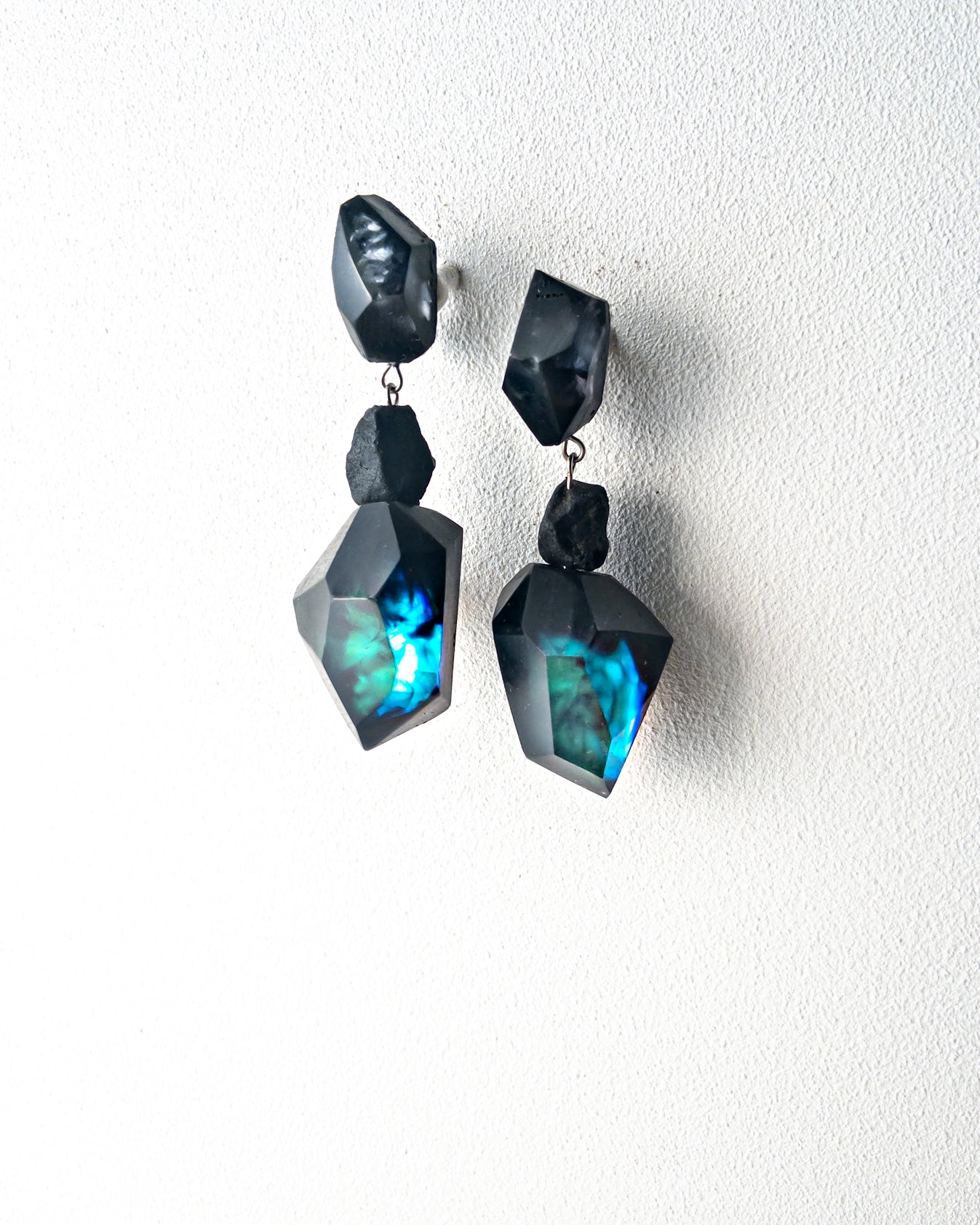 Frames volume earrings /crystals/ Floating prism 1-a M