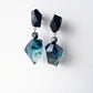 Frames  volume earrings /crystals/ under the water M