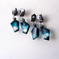 Frames  volume earrings /crystals/ under the water M
