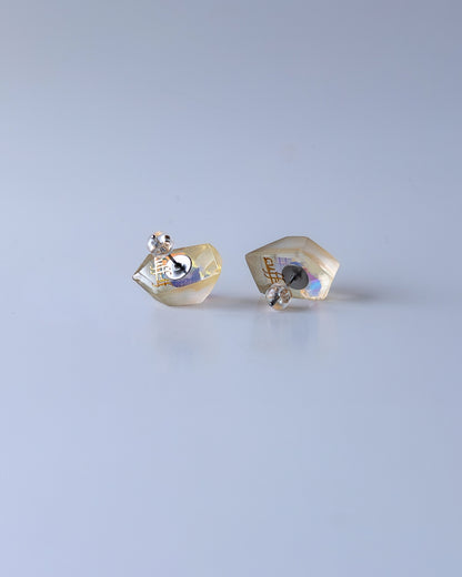 Frames Earrings / Fragment / Interchangeable / Hydrangea Dreamscape-Faded Mirage Frost