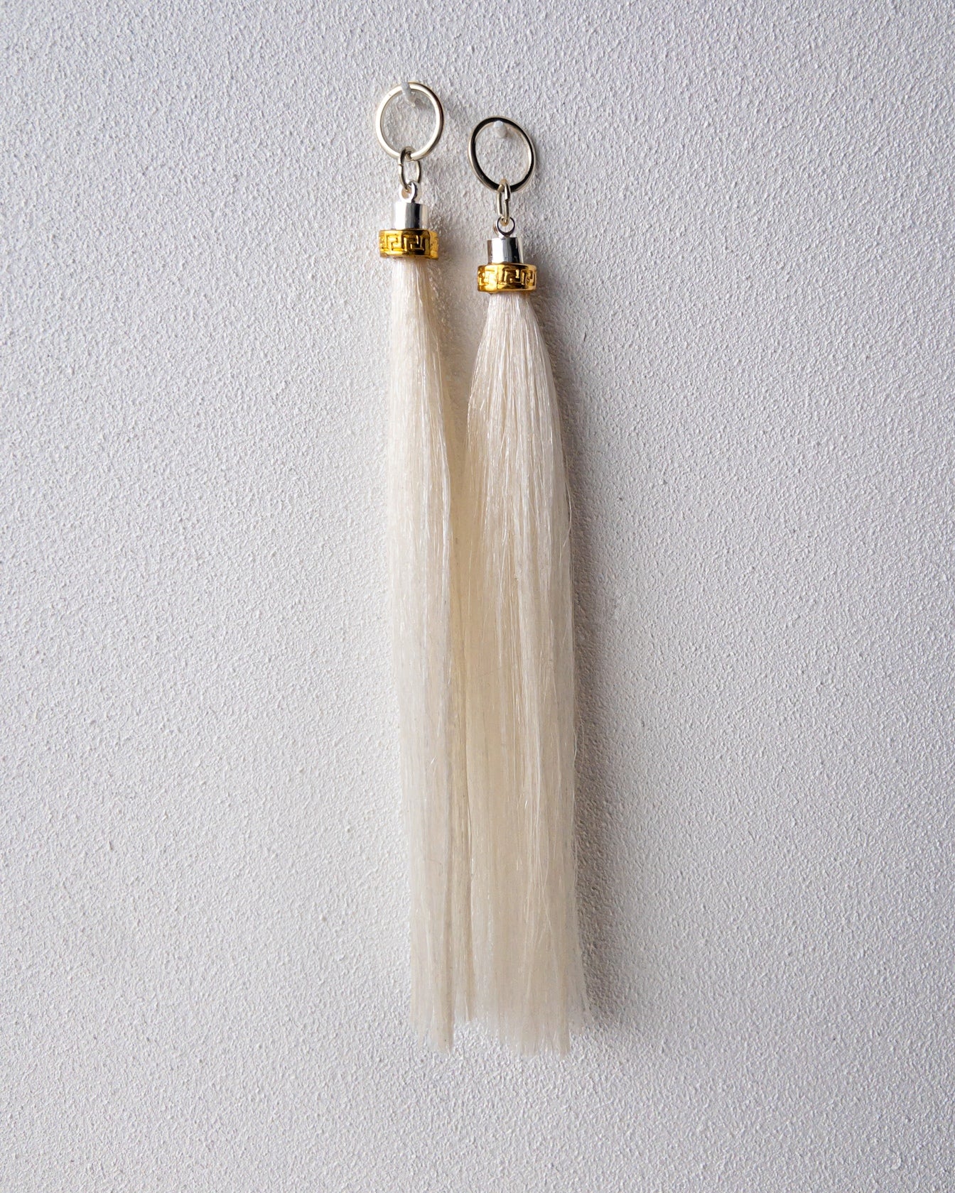 Custom charms/Interchangeable/着せ替えチャーム/horse hair white long