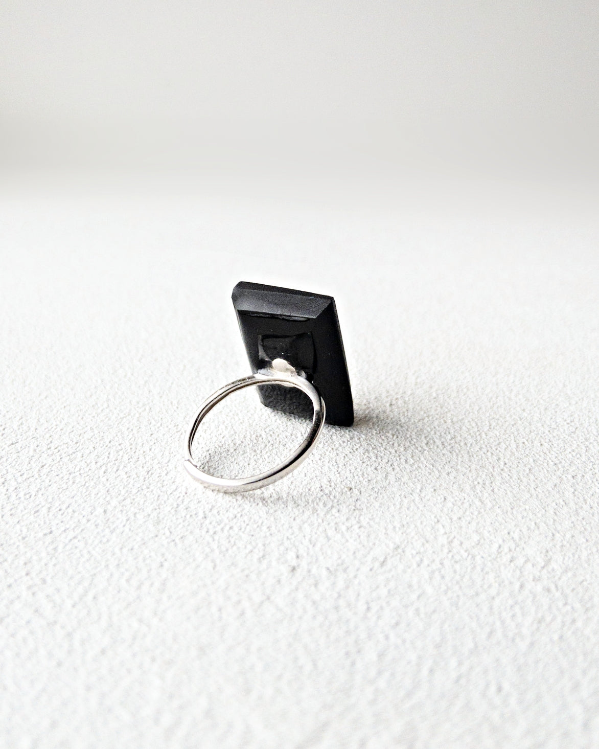 Frames ring/pictures/floating moon black/silver925