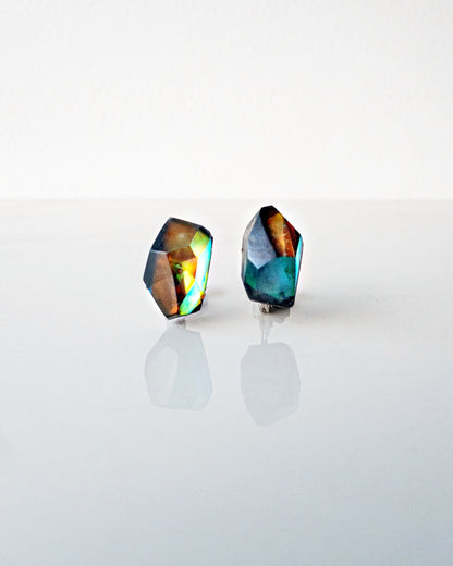 Frames earrings / Floating prism 1-c